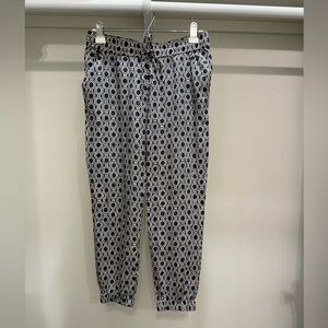 Lucky Brand Navy and White Geometric Pants